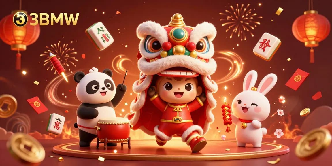 33BMW captures excitement with a vibrant scene of gambling and festive elements.