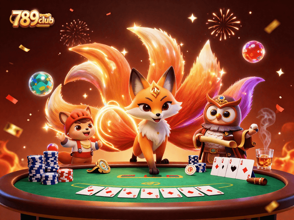 Engage in thrilling gameplay at 789club with vibrant casino elements and charming characters.