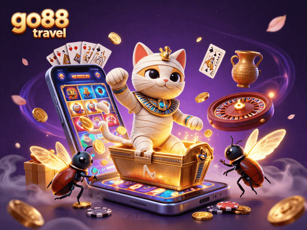 Chơi game tại go88 travel với cát mèo Ai Cập, thưởng thức slot và các trò chơi hấp dẫn.