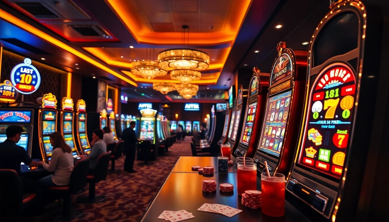 Menangkan slot gampang menang dengan mesin berkilauan di kasino yang ramai.