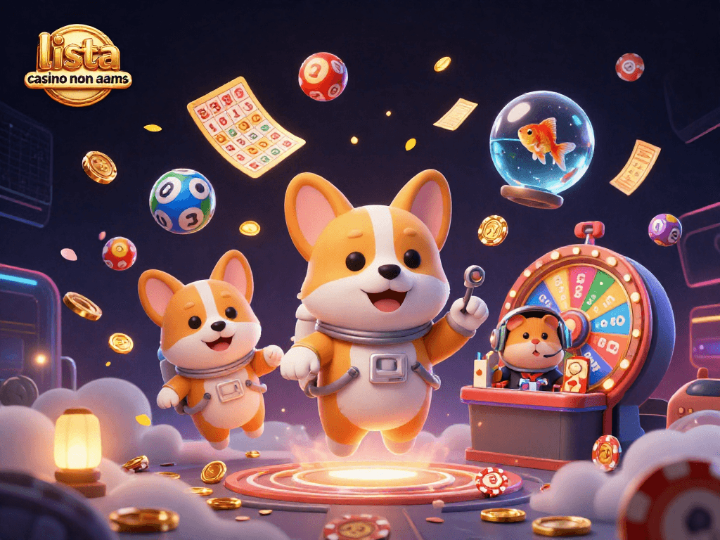 Visita la lista casino non aams con un corgi astronauta e molti giochi circostanti.