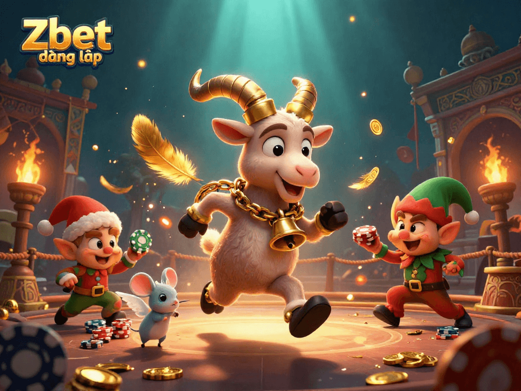 Engage in thrilling gameplay at Zbet đăng nhập with a vibrant scene featuring casino elements.