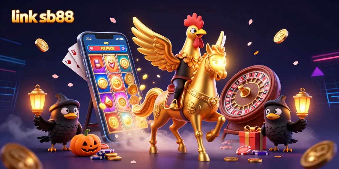 Engage in thrilling gameplay with link sb88 in this vibrant casino scene bursting with action.