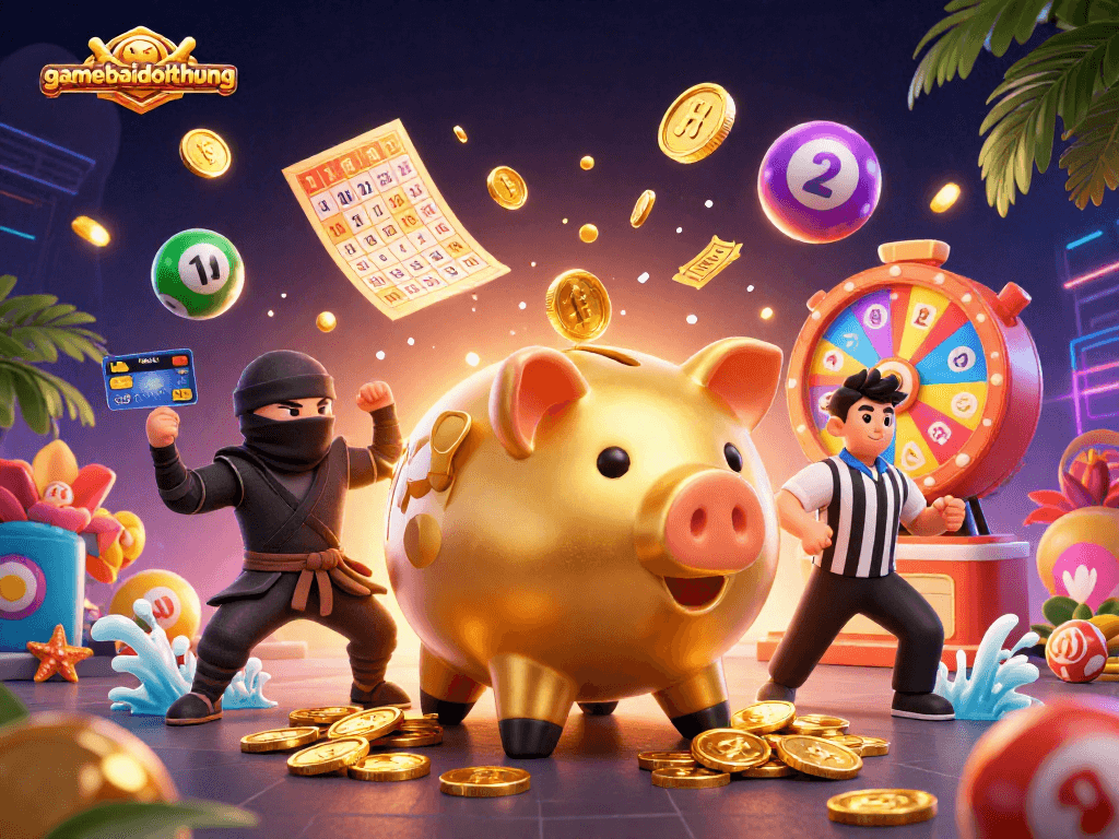 Experience exciting gameplay with gamebaidoithuong's vibrant casino characters and dynamic elements in a rich, engaging scene.
