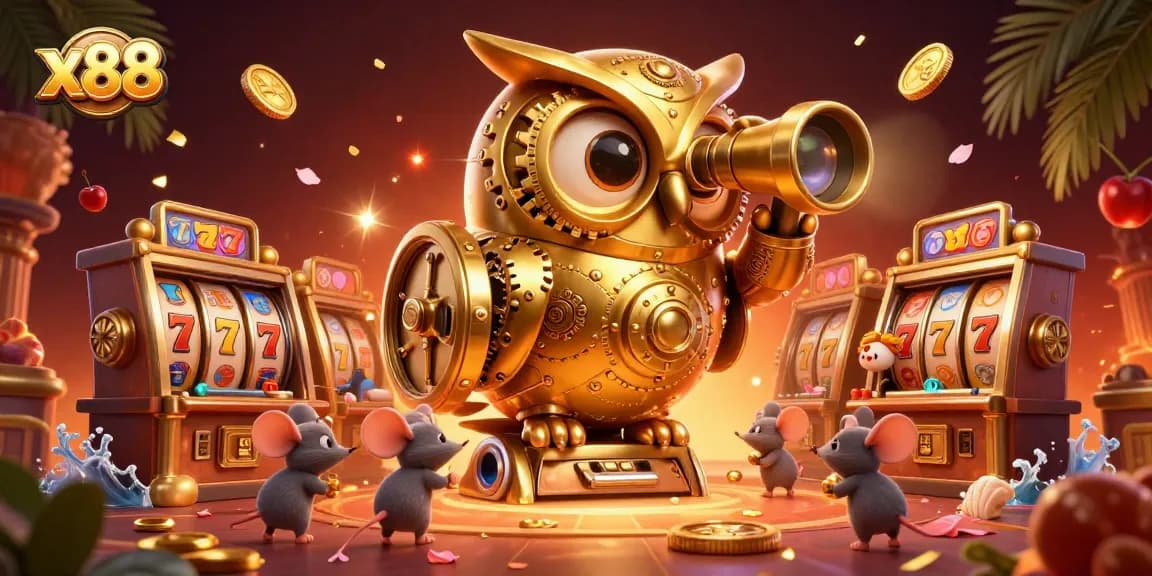 x88 players spin slot machines in a lavish casino while gold coins and cherry blossoms scatter around.