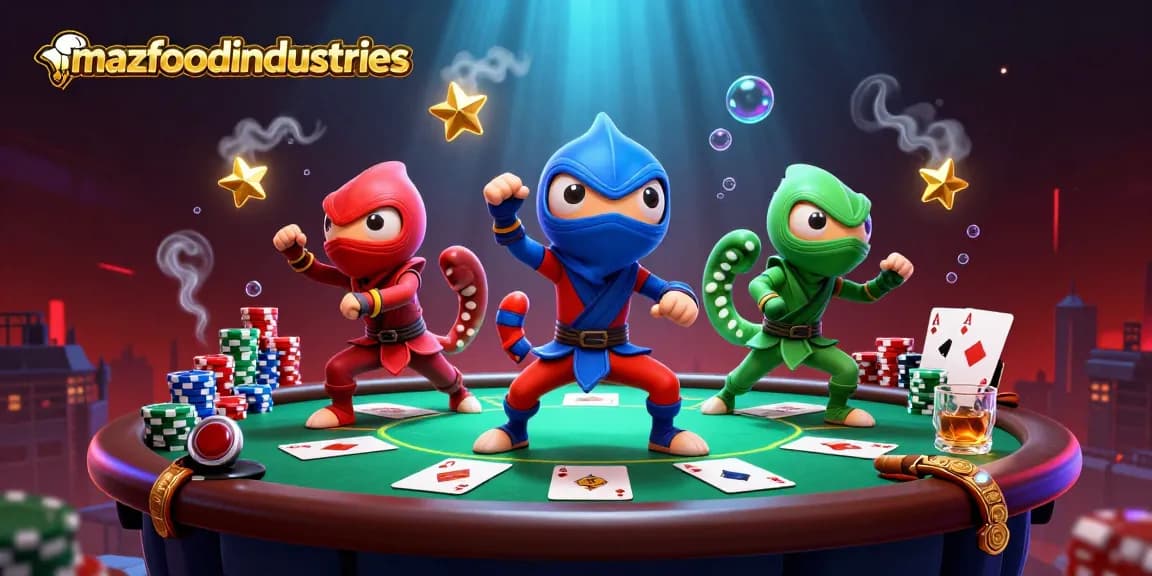 Experience thrilling action at mazfoodindustries' gaming scene with vibrant colors and dynamic gameplay.