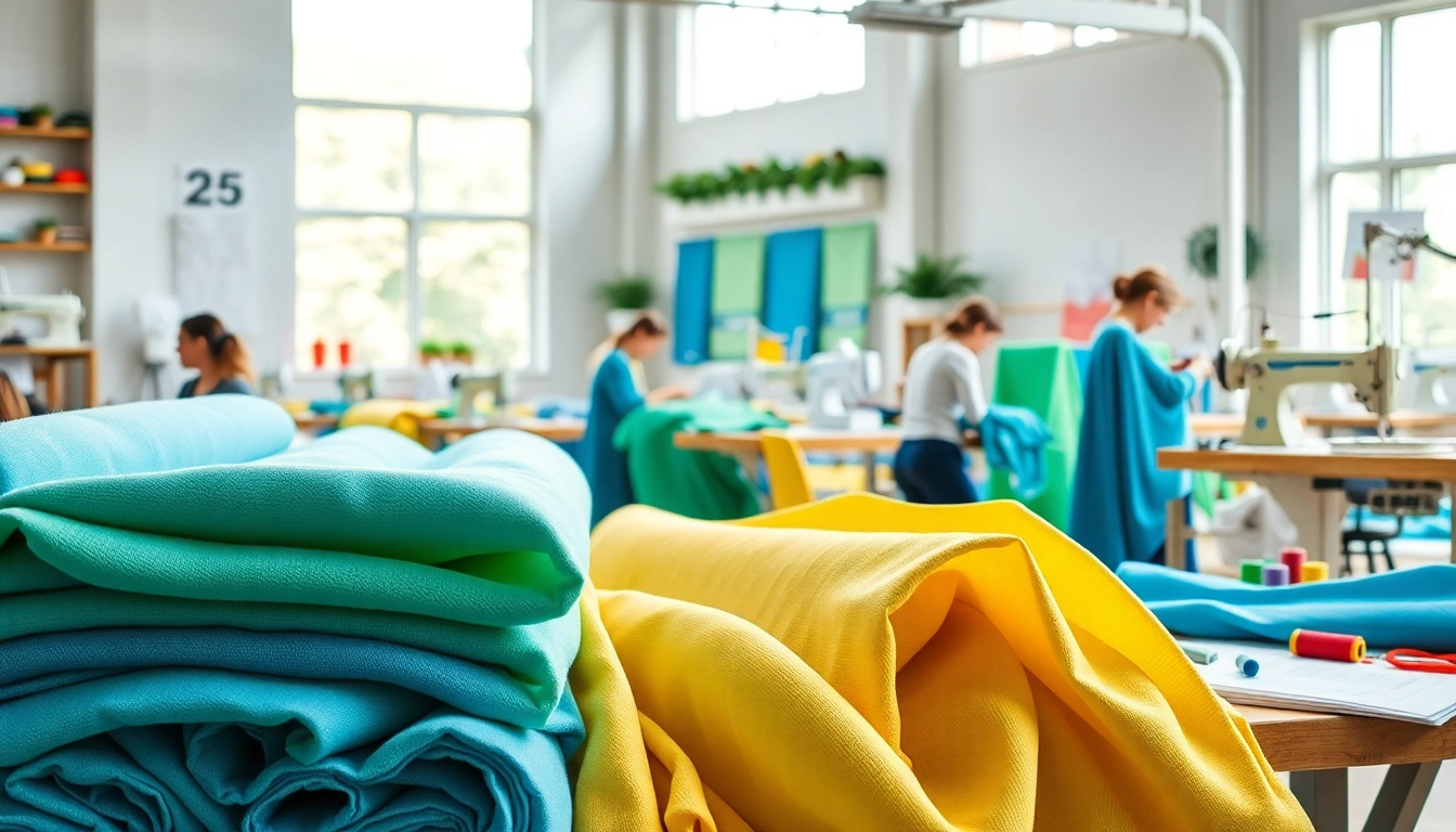 Viscose stoffen worden ambachtelijk vervaardigd in een levendige werkplaats.