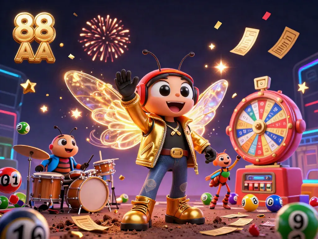 Delve into the excitement of 88 AA, portraying a vibrant scene with dynamic characters and gambling elements.
