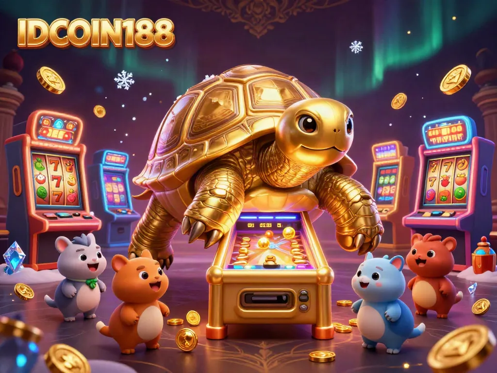 Spin to win on IDCOIN188 with a golden tortoise pinball machine and exciting slot games!