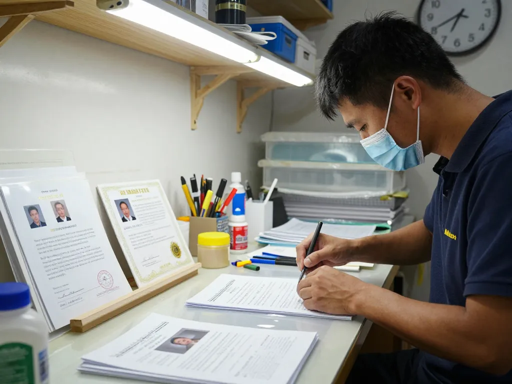 Bóc ép plastic tại hà nội with expert technician removing plastic from documents safely and efficiently.