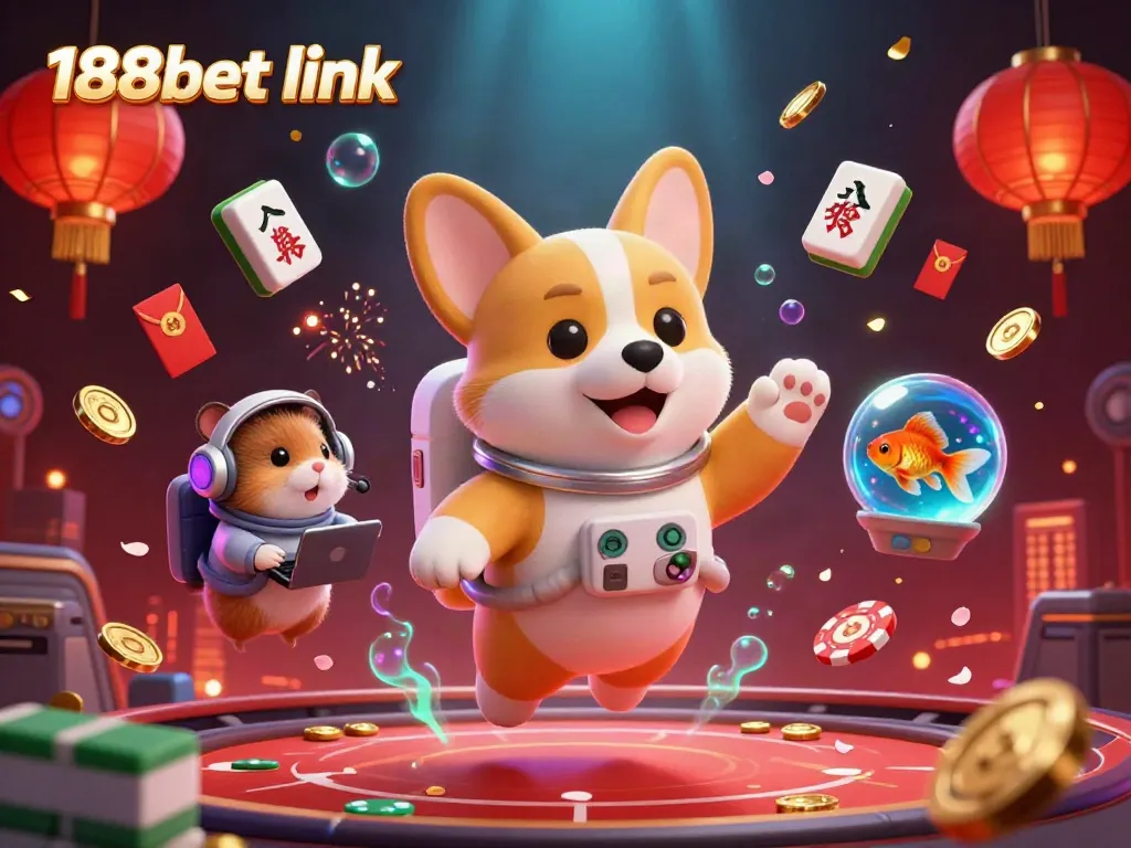 Experience thrilling gaming adventures with our 188bet link featuring playful corgi astronauts in a vibrant casino