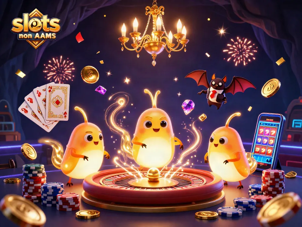 Gioca a slot non AAMS con luci scintillanti e giocate vincenti in un casinò luminescente.