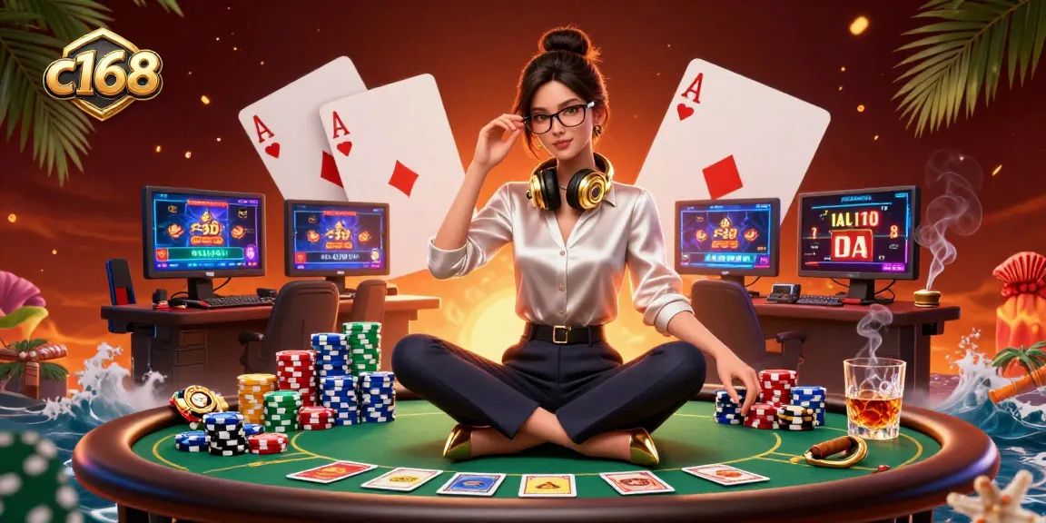 Experience high-stakes gaming at c168 with thrilling poker action and vibrant casino ambiance.