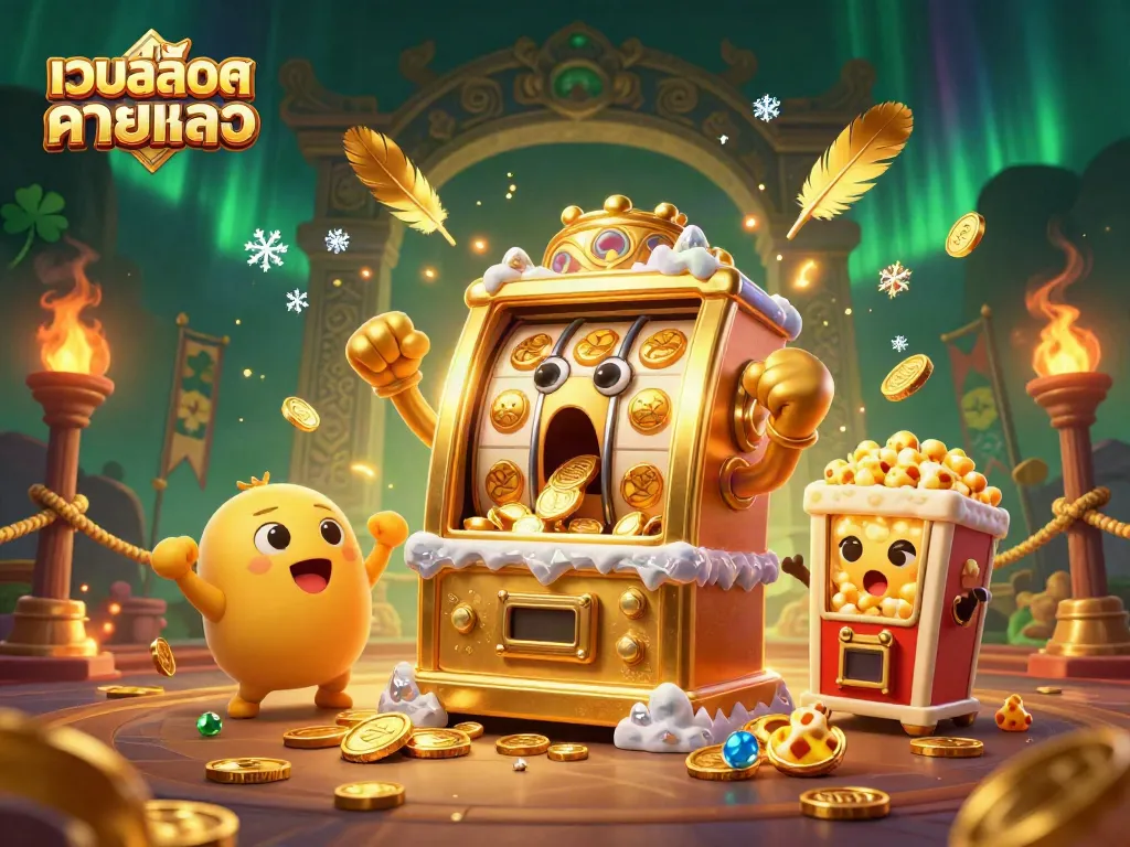 เว็บสล็อตเว็บตรง ค่ายใหญ่ ตู้สล็อตทองคำ 3D ที่แสดงความตื่นเต้นเมื่อได้แจ็คพอต เงินทองมากมายกำลังพุ่งออกมา