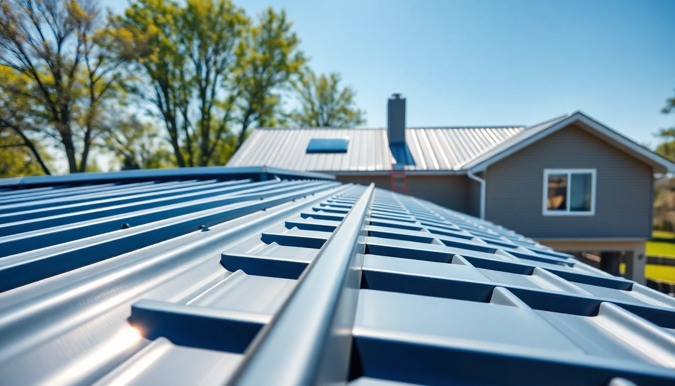 Install metal roofing showcasing vibrant design and professional craftsmanship.