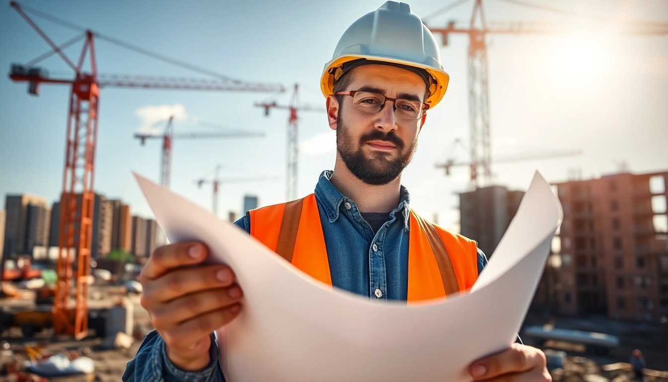 Professional New Jersey Commercial General Contractor overseeing construction activities on-site.