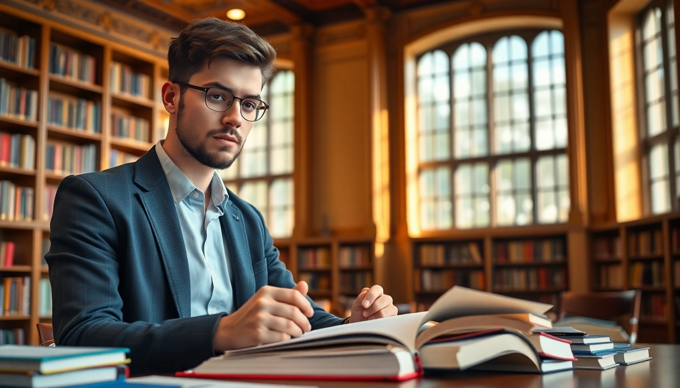 Maximize your exam help with focused student studying diligently in a library.