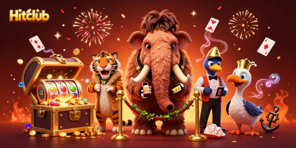 Experience fun and excitement at Hitclub with a vibrant casino scene featuring unique characters and themes.