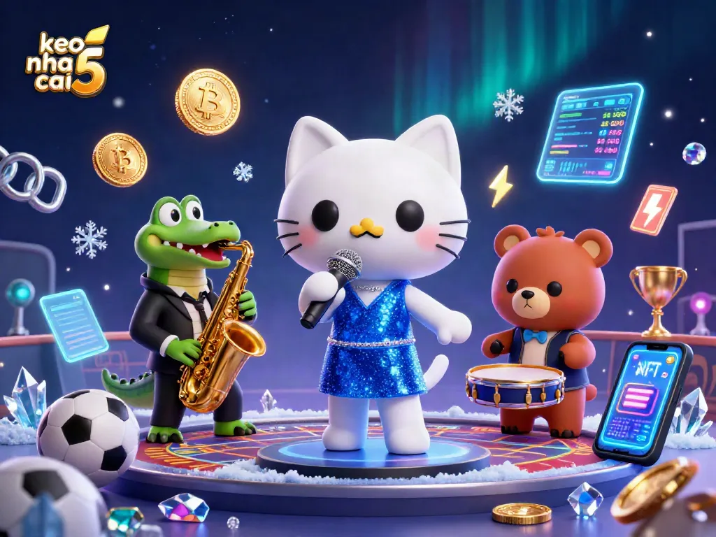 Engage with keo nha cai 5 betting strategies through vibrant casino-themed 3D art featuring lively cartoon characters.