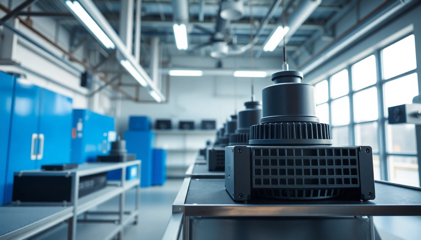 Showcasing sound and vibration control products displayed in a modern engineering lab.