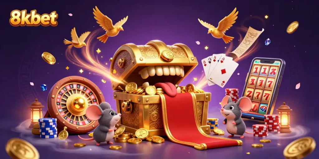 Experience the thrill of 8xbet with dazzling casino elements and vibrant treasures.