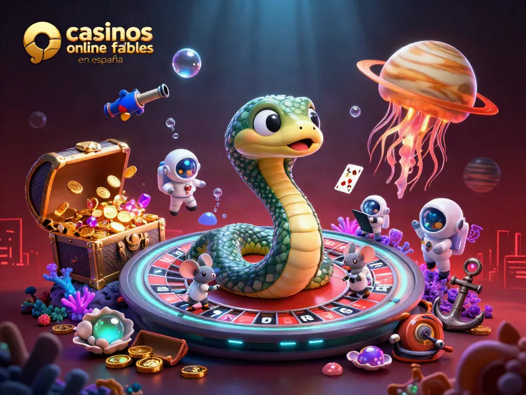 Juega en los principales casinos online fiables en España con una escena de apuestas cósmicas en 3D.