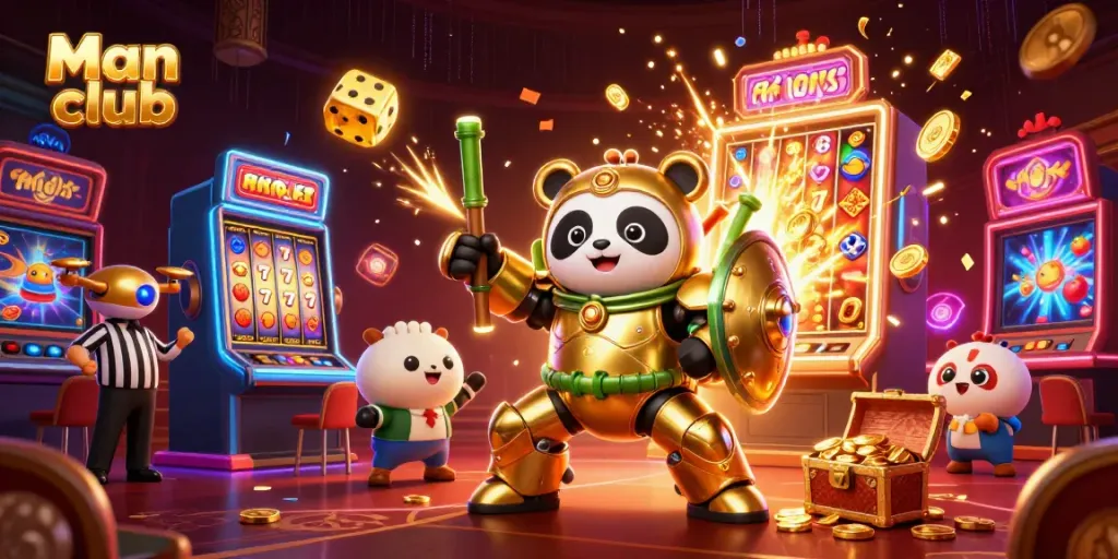 Experience thrilling jackpots at the Man club casino with vibrant characters and exciting gameplay.