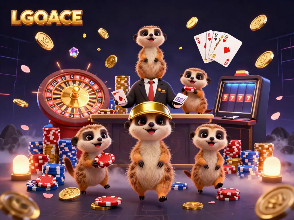 Experience LGOACE's thrilling casino atmosphere with meerkats running the show and sparkling gems.