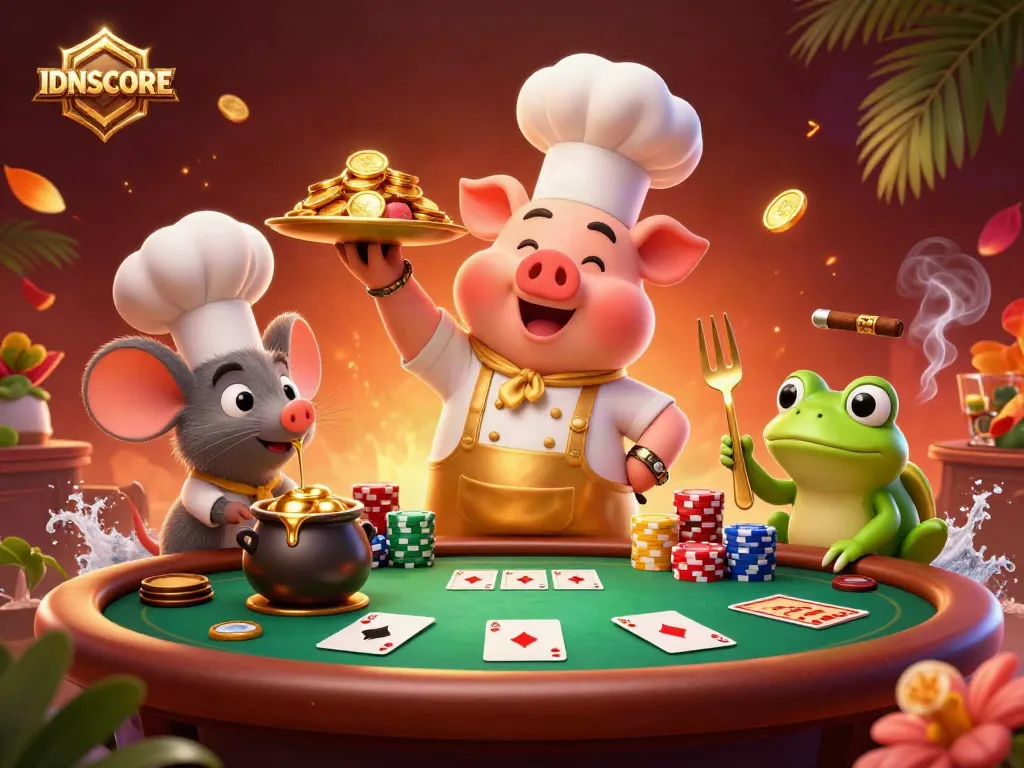 IDNSCORE provides a vibrant portrayal of resourceful gambling strategies amidst rich casino themes.