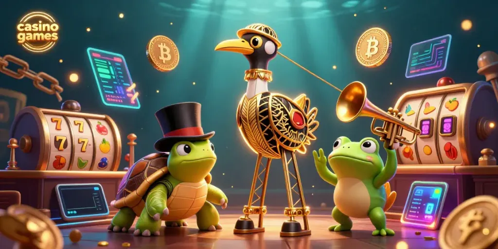 Engaging casino games scene featuring characters and vibrant slot elements, showcasing thrilling gameplay.