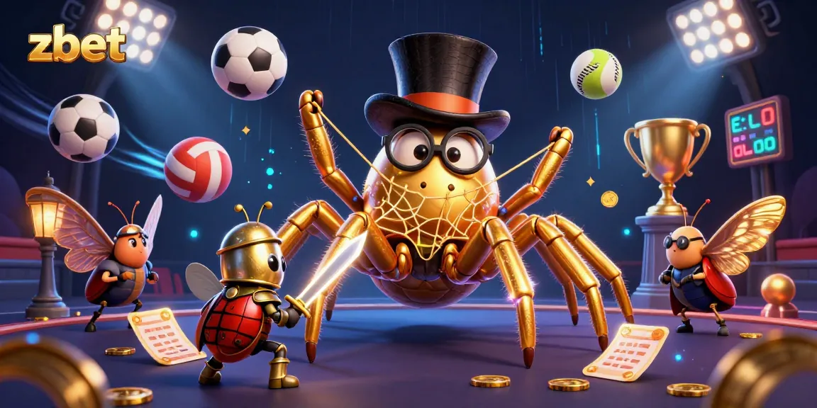 Experience the thrill at zbet with a giant golden tarantula weaving casino magic and sports action
