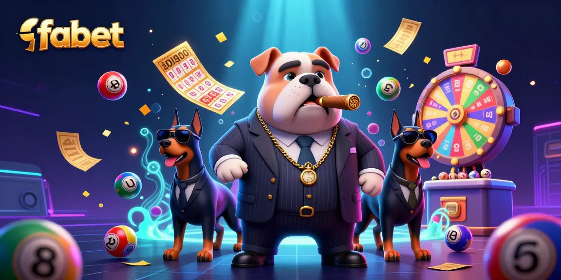 Win big with fabet as colorful lottery balls bounce in a lively 3D casino scene.