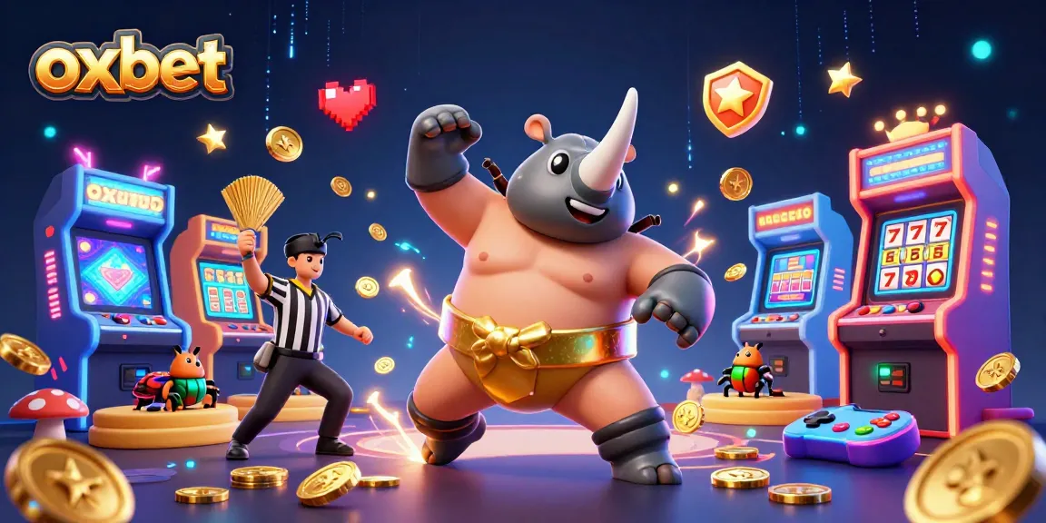 Engage with the vibrant oxbet casino experience featuring animated characters and gambling elements in an exciting scene.