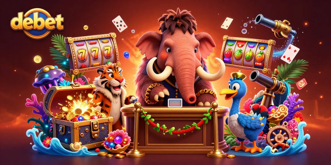 Join debet's dynamic casino scene featuring a mammoth bouncer, tiger VIP, and underwater treasures.