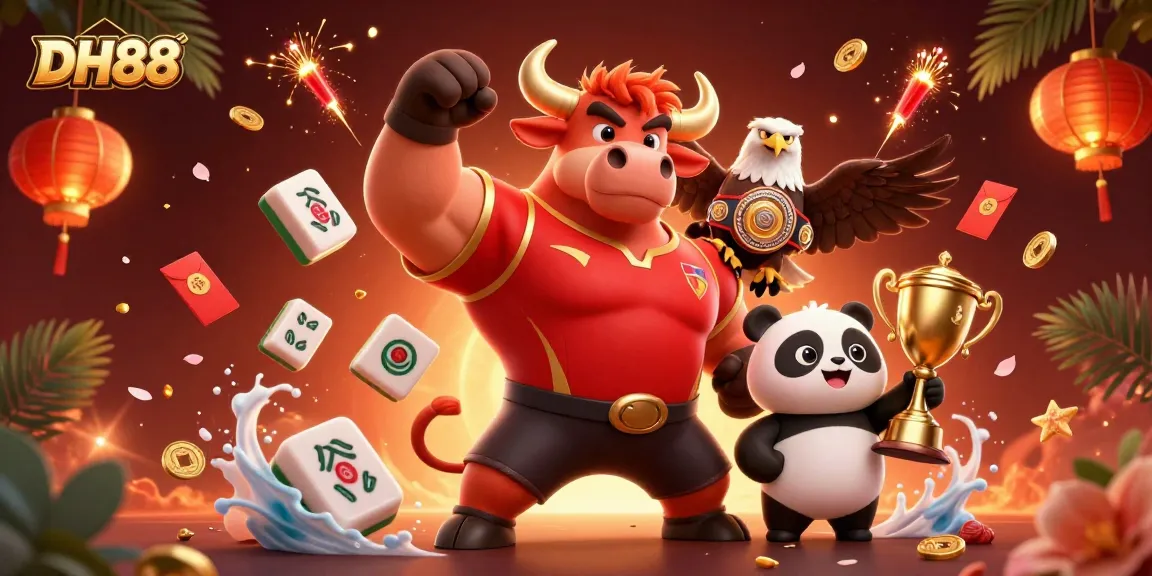 Experience exciting gameplay at DH88 with dynamic characters celebrating victory amidst vibrant casino elements.
