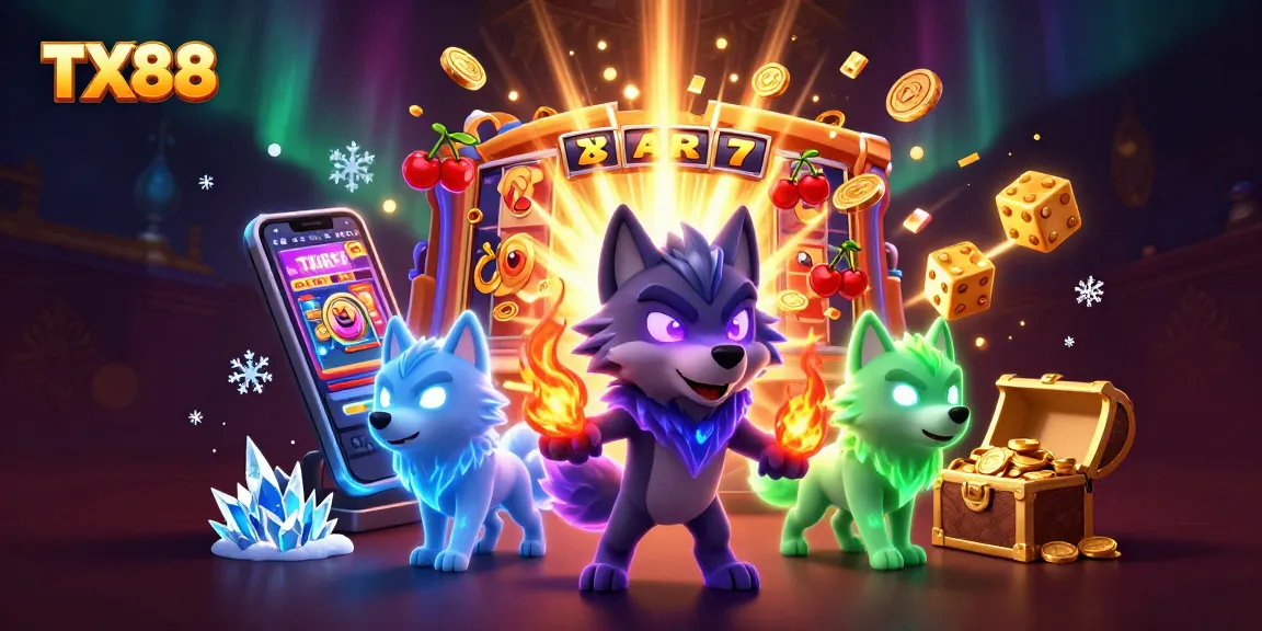 Engage with TX88's thrilling gameplay featuring a dynamic 3D casino scene with slot excitement!